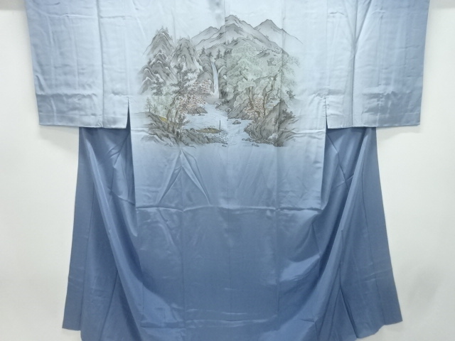 JAPANESE KIMONO / ANTIQUE MENS JUBAN / SILK / SCENERY